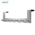 6 Hooks Rack Stainless Steel Over Door Hook Hanger Organizer